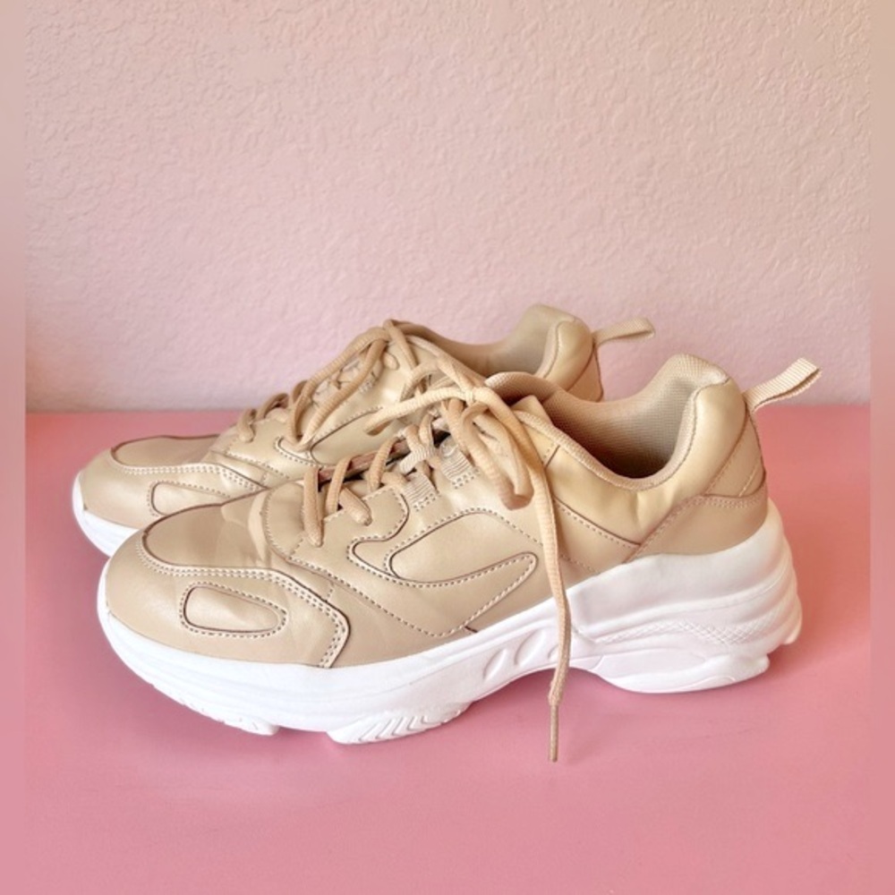 Gennifer Nude Chunky Sneakers